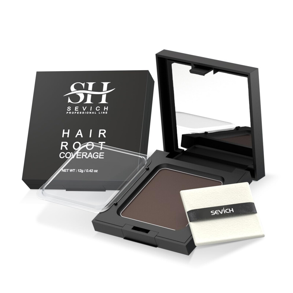 Sevich Gray Root Touch Up With Powder Puff Hairline Powder Instantly Conceals Hair Loss Thinning Hair Shadow Toppers For Women & Men 12G Large Capa