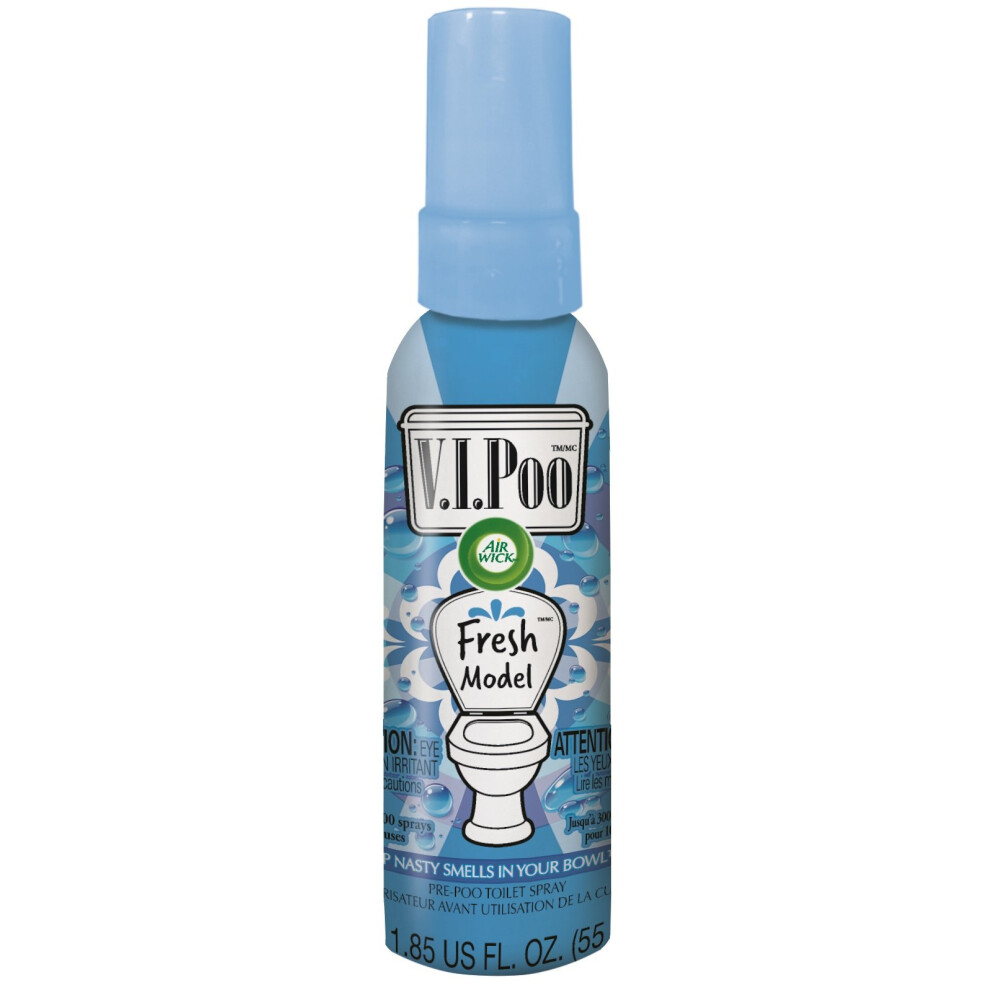 Air Wick V.I.P. Pre-Poop Toilet Spray  Up to 100 uses  Contains Essential Oils  Fresh Model Scent  Travel size  1.85 oz  Holiday Gifts  White Elephant