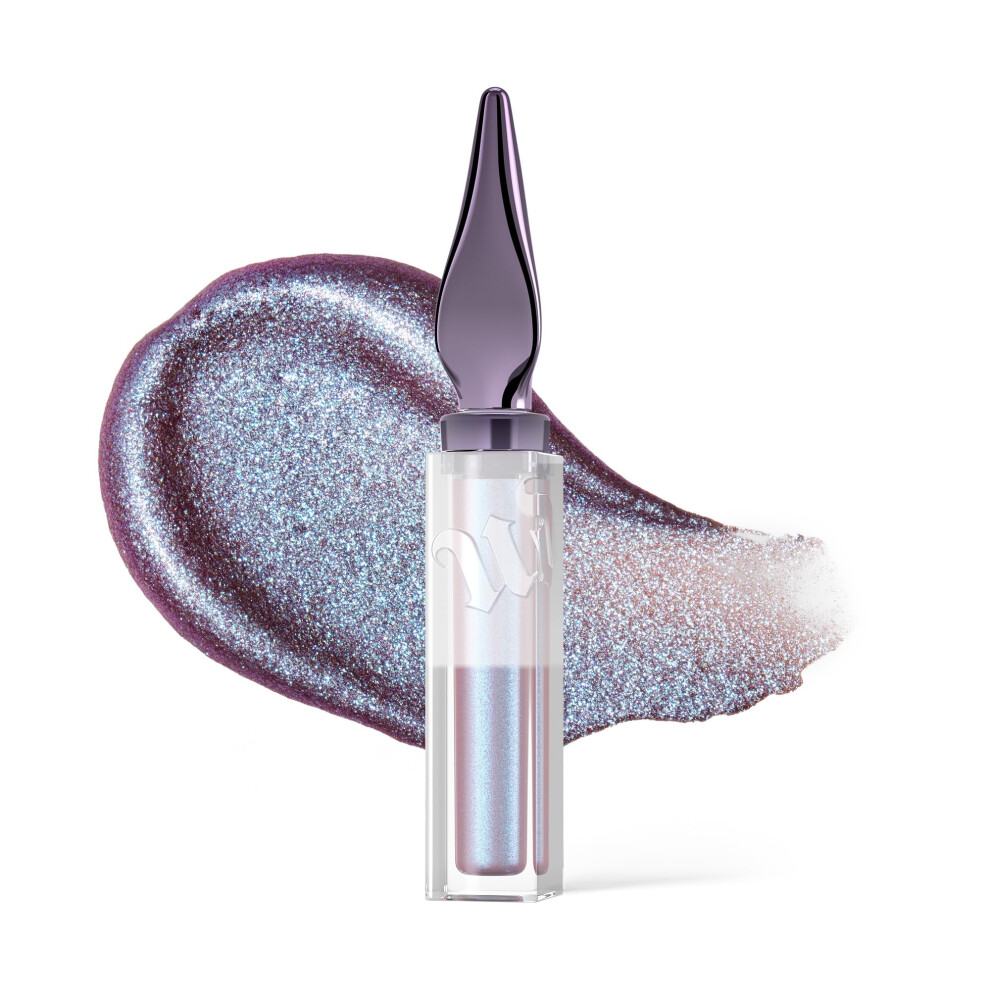 Urban Decay 24/7 Glaze-On Liquid Eyeshadow (Frost Boss - Blue Lavender Duo Chrome Shimmer)  Crease-resistant  Glitter Eye Makeup with Built-in Brush