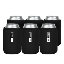 Sok It Can Sok 6-pack hoes voor bier en frisdrank ge?oleerde neopreen hoes (zwarte hoes van 12 oz - 6-pack)