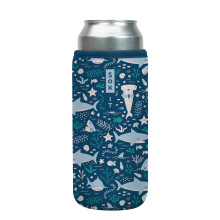 Sok It Can Sok-hoes voor bier en frisdrank ge?oleerde neopreen hoes (Happy Sharks 25oz Can Sleeve)