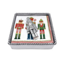 MARIPOSA NOTENKRAKER HANDTEKENING SERVETDOOS SET | ZILVER | BRILLANTE | GESCHENKEN | SERVETDOOS & GEWICHTENSET | GERECYCLED ZANDGEGOTEN ALUMINIUM | H