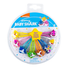 Lot de 8 barrettes cheveux Baby Shark pour filles, multicolores, partir de 3 ans
