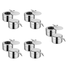 10Pack Stainless Steel Fuel Holders, Chafing Fuel Holders with Cover