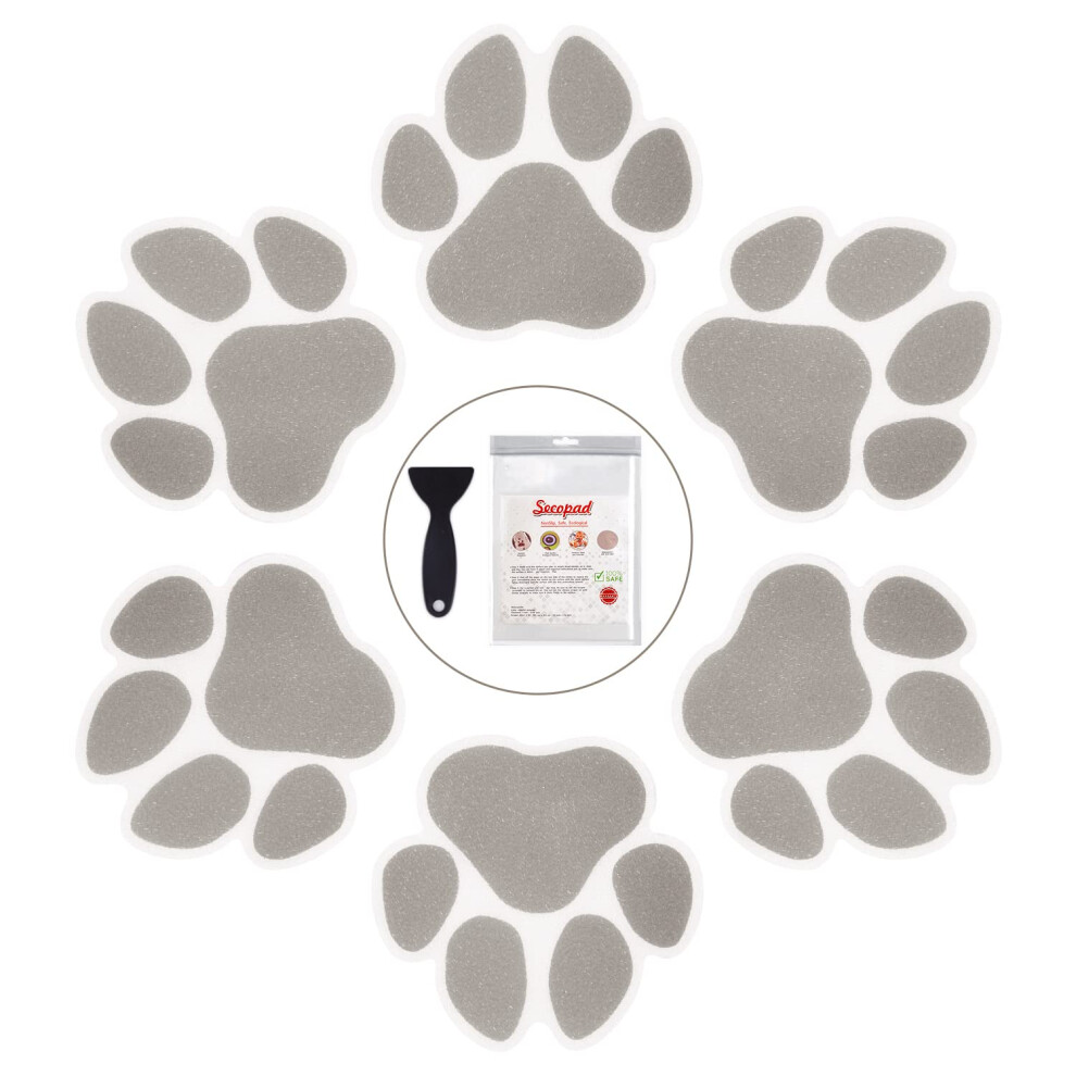 Secopad Adesivi Antiscivolo Per Vasca Da Bagno, 20 Pezzi, Grandi, Per Vasca Da Bagno, Doccia, Decalcomanie Adesive Con Raschietto (Grigio)-image