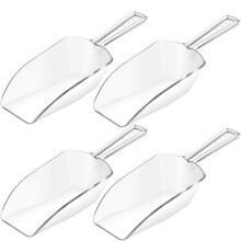 4 stuks multifunctionele keukenschepjes ijsschep badschepjes helder voedsel snoep suikerschep voor keuken bar feest bruiloft (7,5 inch lang)