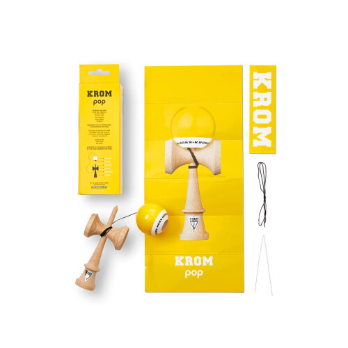Kendama - KROM - Pop Lol Geel - Kind - Unisex 1