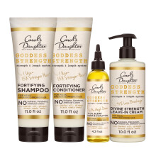 Carol's Daughter X Coco Gauff Goddess Strong Bundle: Haarpflegeset mit Shampoo, Sp lung, Leave-In-Behandlung und Kopfhaut l, 4 Artikel