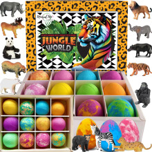 Badebomben fur Kinder mit Uberraschung im Inneren Kinderbadebomben mit Dschungelspielzeug im Inneren 12er-Pack Bio-Badebomben fur Jungen Hautbefe