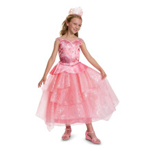 Wicked Glinda Costume for Girls Deluxe Official Wicked Pink Glinda Costume Dress Kids Size (7-8)