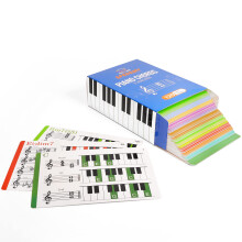 Spedemy Piano Chord Flashcards in Gift Box - Piano Chords -diagram inkluderet - Colorcoded Flash -kort til 120 akkorder - 10 Hyppige akkorder 12