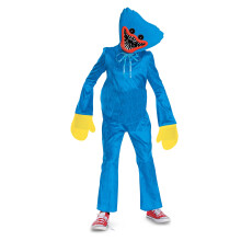 Disguise Huggy Wuggy Kostuum voor Kinderen, Officieel Poppy Playtime Kostuum met Hoofdband, Kindermaat (10-12)