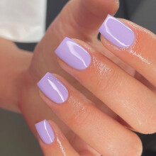 48 stuks Lila Press-on-nagels Korte vierkante nepnagels Lijm op nagels Korte gelnagels Press-ons Acrylnagels Plak op kunstnagels voor dames Natuurlij