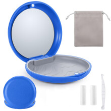 Prmium Retainer Case Kit Mirror Invisalign tokkal, 2 db Chewies Aligner eltvolt eszkzzel s hordozhat utaztskval Clear Braces fogszati ??t