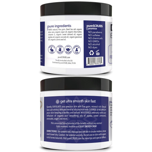 pureSCRUBS Premium Βιολογικό Σετ Scrub Σώματος - Μεγάλο 16oz ΑΝΑΓΕΝΝΗΤΙΚΟ SCRUB 1