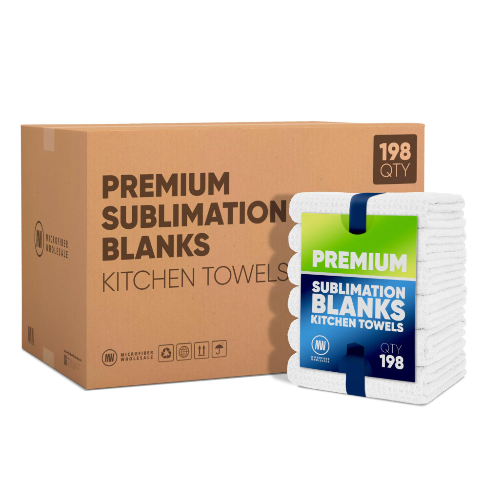 Microfiber Wholesale Sublimation Blanks Towels | Premium Sublimation Kitchen Towels | Waffle Weave Microfiber Towels | Tea Towels | Polyester Tow