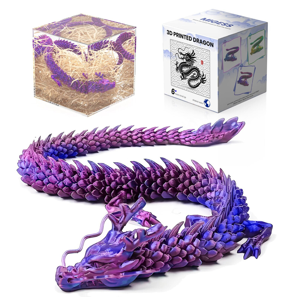 Migess 3D Stampato Drago Cinese Statua Di Drago Giocattoli Fidget 18 In Giocattoli Fidget Per Autismo/Adhd Giocattolo Regalo Stampato In 3D Gioca-image