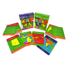 Geotoys GeoCards World & USA Flash Cards Geografia Gioco di carte per bambini per casa, scuola e viaggi Stati e capitali Flash Cards Giochi di ca
