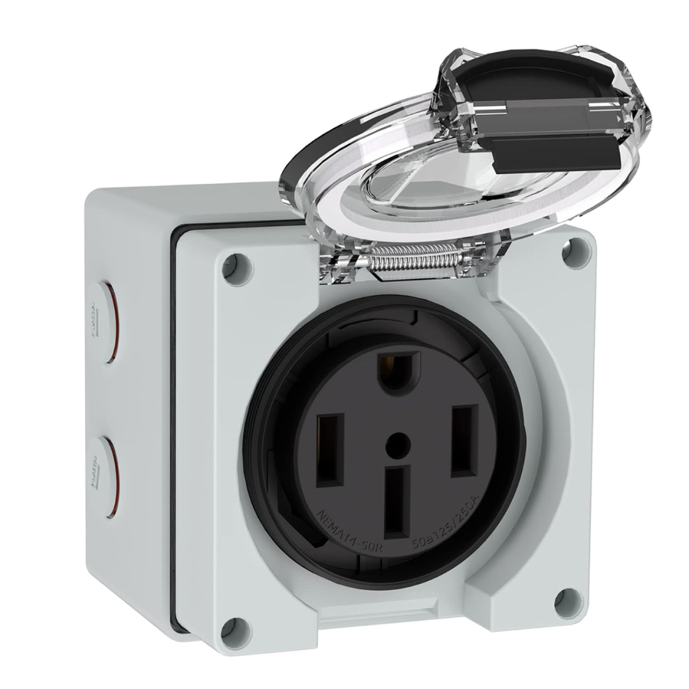 50Amp Power Outlet Box,125/250Volt Nema 14-50R Receptacle 4852091362965
