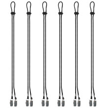 Inovat Pack of 6 Pcs Adjustable Napkin Clip Lanyard Neck Strap Bib Clips for Elderly/Adult/Baby