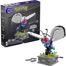 MEGA Pok?mon Building Toys Motion Butterfree Collectible with Mechanized Movement and Display Case for Adult Builders and Collectors