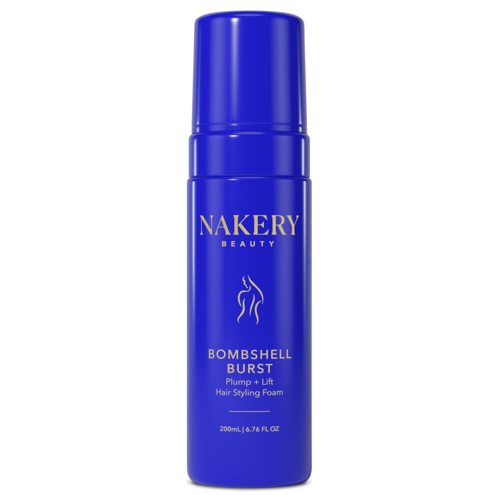 Nakery Bombshell Burst Hair Foam - Hair Mousse For Hair Styling - Volumizing Mousse For Curly Hair & Straight Hair With Biotin Keratin & Panthenol