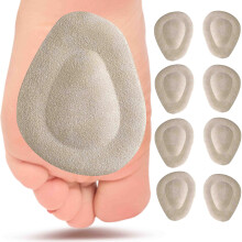 Misorita Metatarsale Pads 8-pack Fleece Oppervlaktegel Middenvoet Pijnbestrijding Geschikt voor mannen en vrouwen Arch Drop Design Bal van voetkussen