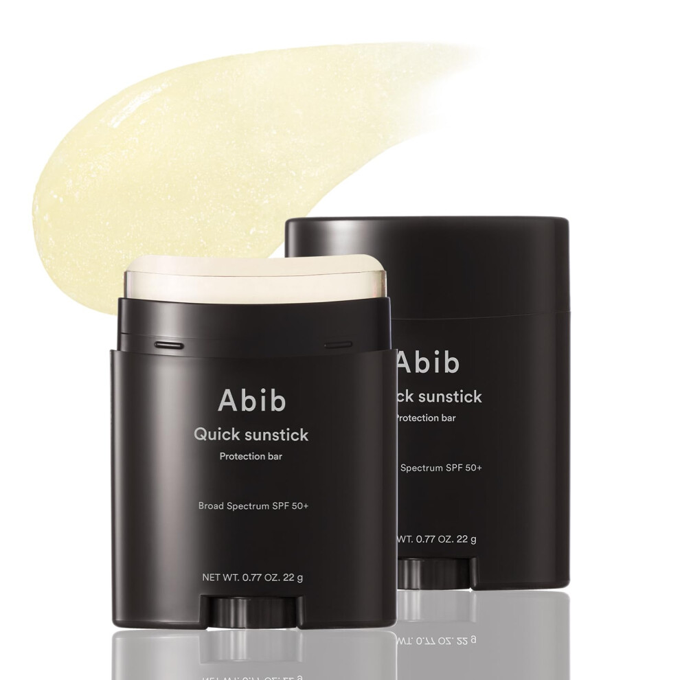 Barre de protection solaire rapide Abib SPF 50+ 22 g | Stick solaire cor   en, protection solaire, sans voile blanc, extrait de Centella Asiatica,