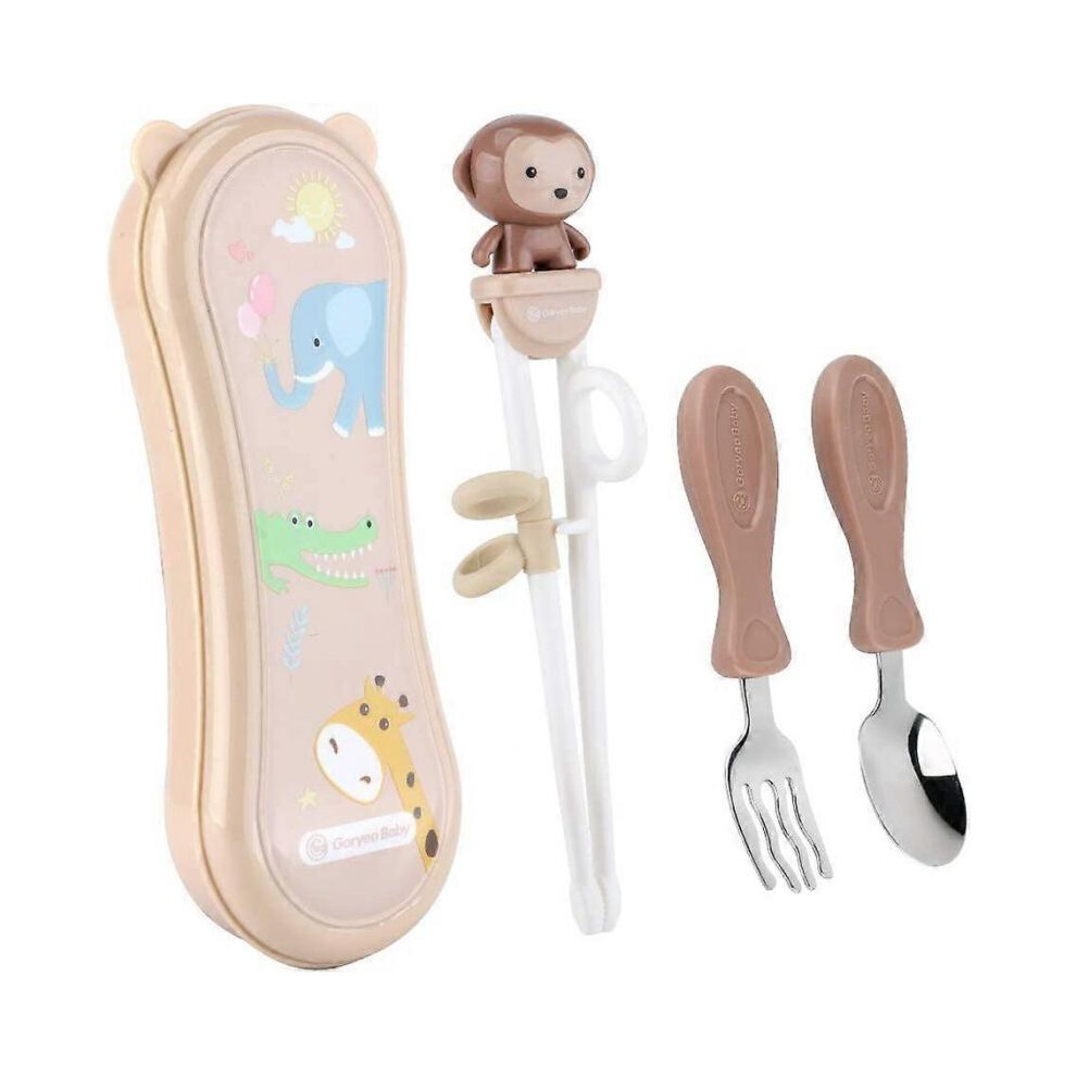 Baby Toddler Utensils Stainless Steel Kids Silverware Set with Kids Training Chopsticks