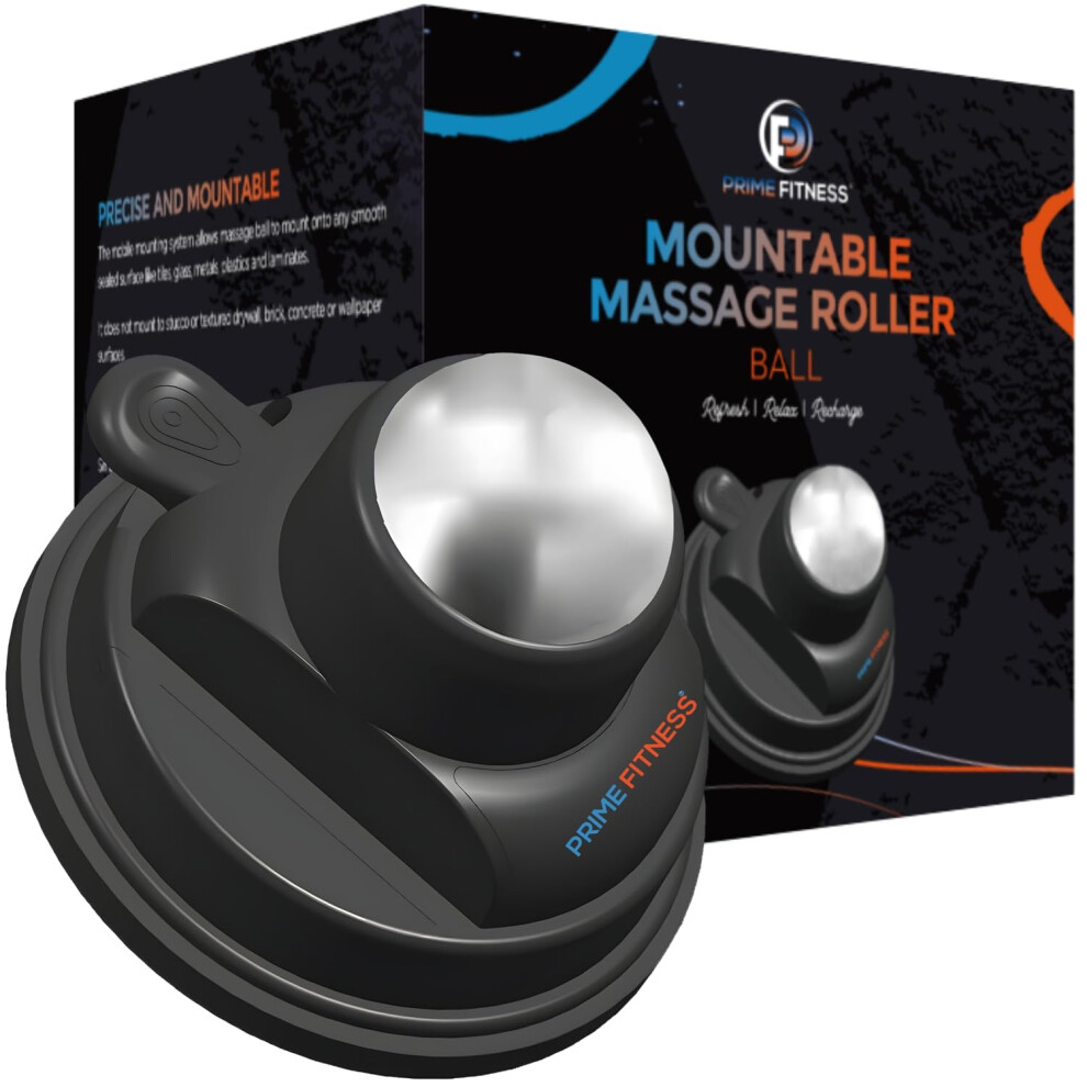 Prime Fitness Wall Mounted Massage Ball | Cold Therapy | Back Massager | Cryo Stick | Relieve Muscle Pain (360 Massager)