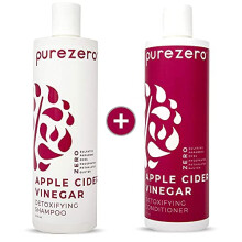Purezero Apple Cider Vinegar Shampoo & Conditioner Set - Detox hoofdhuid en haar - pH-gebalanceerd - Verhoogt de hydratatie - Zero Sulfaten Parabenen