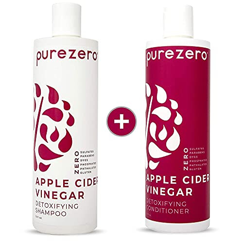 Σετ Σαμπουάν & Μαλακτικό Purezero με Ξίδι Μήλου - Αποτοξίνωση Τριχωτού & Μαλλιών