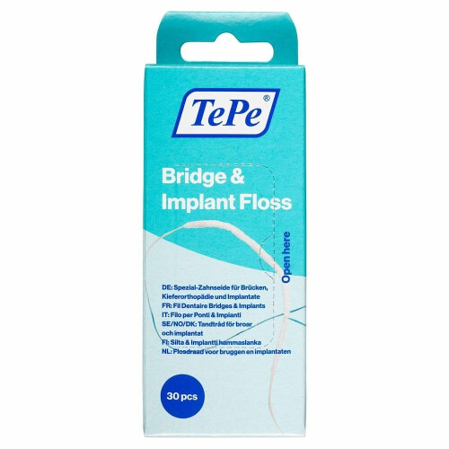 Tepe Fil dentaire TePe pour ponts et implants dentaires, 30 pi   ces