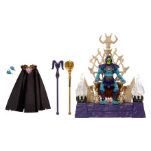 Masters of the Universe Masterverse Skeletor Action Figure and Throne Set Motu Toy Lighted Throne Detachable Hood and Cape 2 Rod Accessories