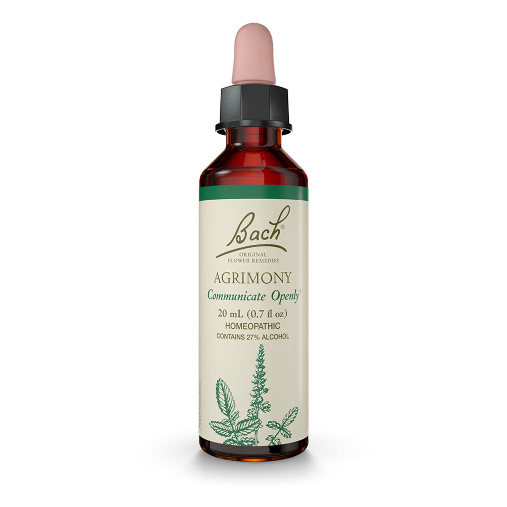 Bach Original Flower Remedies Agrimony For Open Communication Natural Homeopathic Flower Essence Holistic Wellness And Stress Relief Vegan 20Ml D