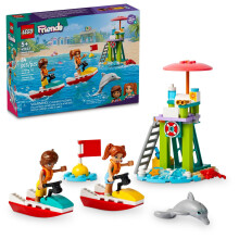 LEGO Friends Beach Water Scooter Lifeguard Toy Building Set for Kids Beach Toy Gift Idea for Girls and Boys Ages 5 Years and Up with 2 Mini Dolls a