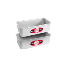 Fat Daddio's broodvorm van geanodiseerd aluminium, 7,75 x 3,75 x 2,5 inch, set van 2 zilver