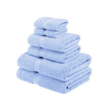 Superior Egyptian Cotton Pile 6 Piece Towel Set Includes 2 Bath 2 Hand 2 Face Towels/Washcloths Ultra Soft Luxury Towels Thick Plush Essentials