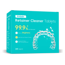 Retainer Cleaner Tabletten Kunstgebitreinigingstabletten voor het diep verwijderen van vlekken Kunstgebitreinigertabletten 240 Tabletten - Minty Fres