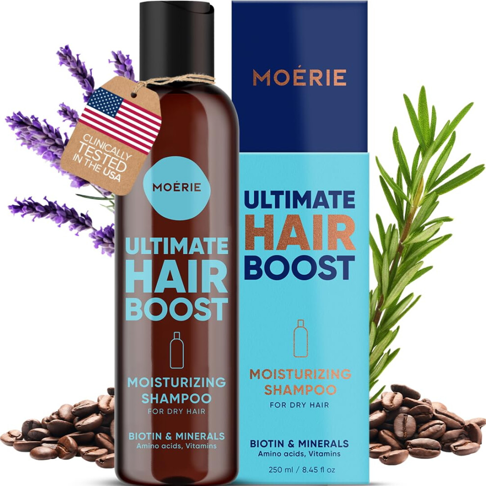 Moerie Ultimate Hair Growth Shampoo - For Longer  Thicker  Fuller Hair - Vegan Friendly Volumizing Hair Products - Paraben & Silicone Free - All Hair