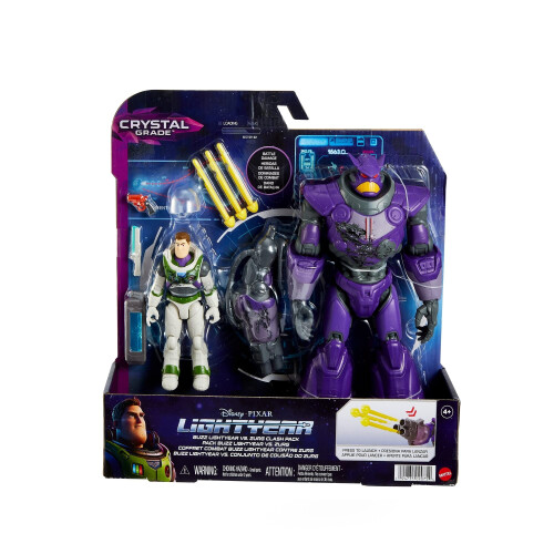 Disney Mattel Disney e Pixar LightYear Crystal Grade Buzz LightYear vs. Zurg Clash Pack 1
