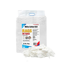 SupremePlus Premium White T-Shirt Cleaning Rags - White Cotton Rags for Cleaning Staining Painting Oil Grease & Dust Removal - Shop Rags Bulk for