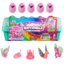 Hatchimals CollEGGtibles Rainbow-Cation Lama-Familienkarton mit berraschungsspielset, 10 Figuren, 2 Zubehrteile, Kinderspielzeug fr Mdchen ab
