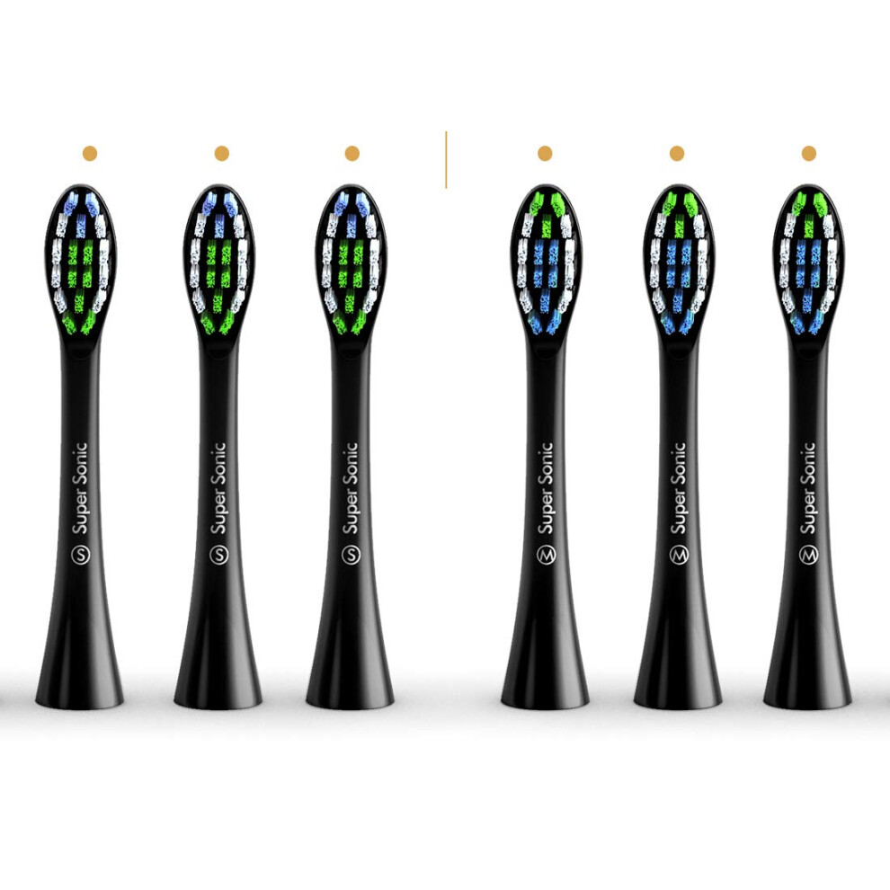 Wagner Stern Black Replacement Toothbrush Brush Heads For Wagner & Stern And Wagner Switzerland Toothbrushes. (Black)
