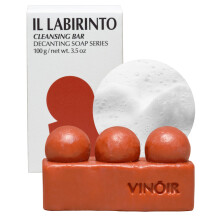 VINOIR Decanting Face Cleansing Bar IL LABIRINTO - Gentle Face Bar Wash with Rich Bubbles - Guasha Massager for Skin Tighten - Anti Aging Soothing