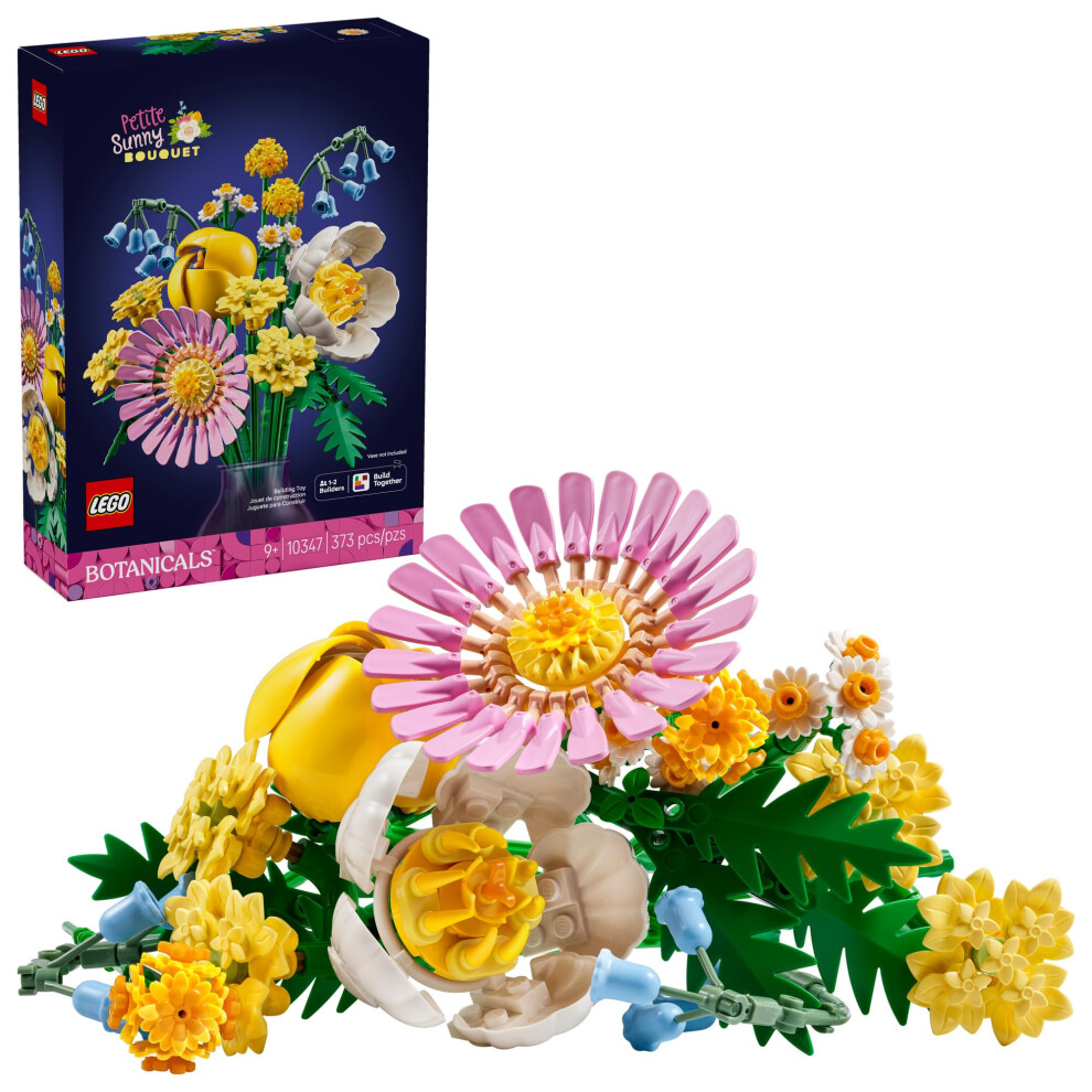Lego Botanicals Petite Sunny Bouquet Flower Set - Building Toy For Kids 9+ - Diy Floral Arrangement - Room Decor - Gift For Mother's Day - Faux Bluebe