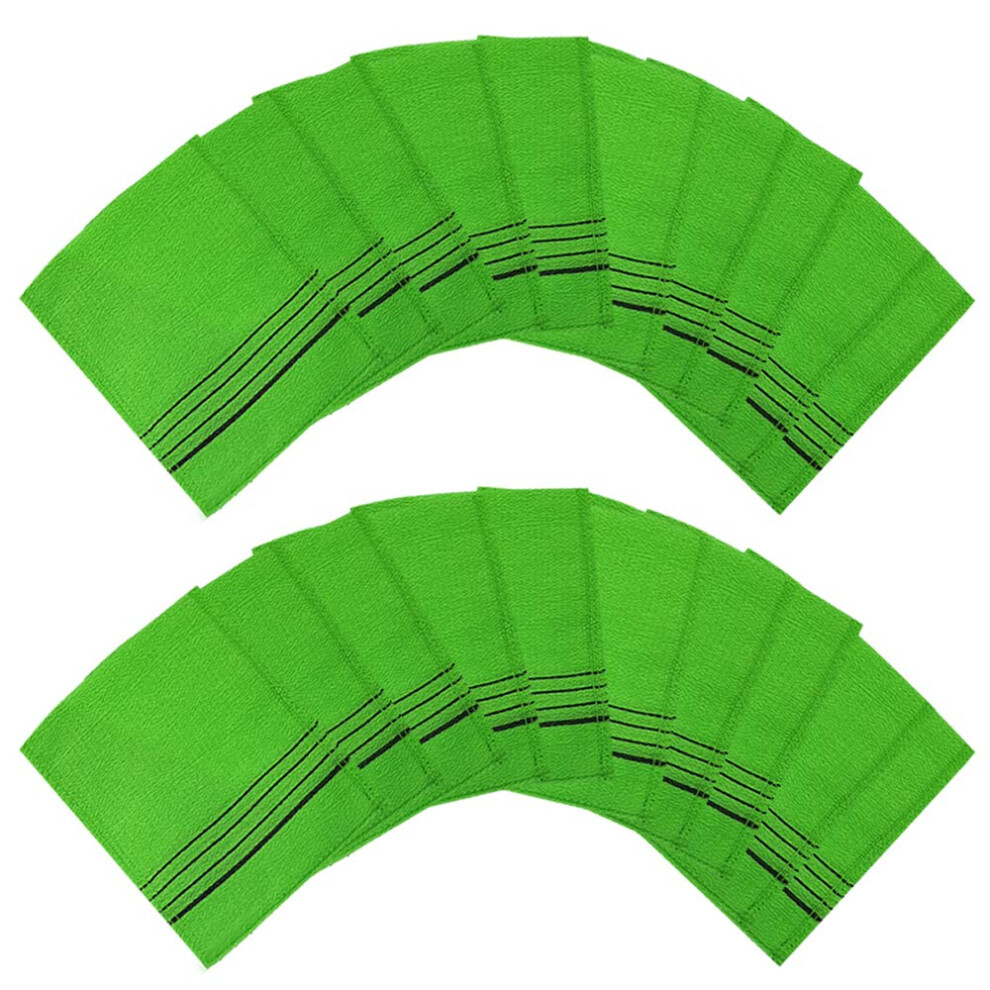 Cepillo Ze Korean Italy Towel Genuine Korean Exfoliating Scrub Bath Mitten 20Pcs Green