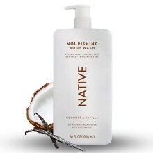 Native Body Wash - Kokosnoot en vanille - Sulfaatvrij - 36 Fl Oz