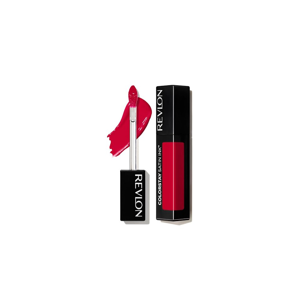 Revlon Liquid Lipstick  Face Makeup  ColorStay Satin Ink  Longwear Rich Lip Colors  Formulated with Black Currant Seed Oil  019 My Own Boss  0.17 Fl O