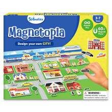 Skillmatics Creative Toy Magnetopia - Design din by Interactive Loating Play Set til b?rn Toddlers 60+ Magnetiske stykker f?rskolel?ringsspil gav